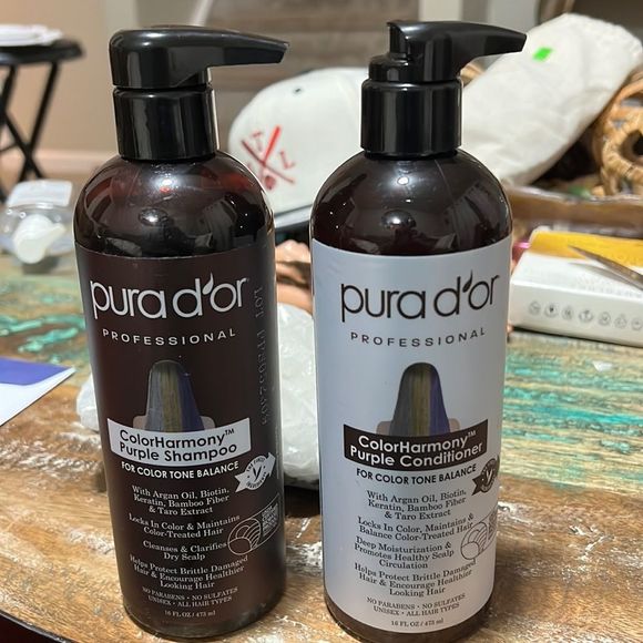 Bundle: Pura D'Or Color Harmony Purple Shampoo & Conditioner - 16 oz each. - Picture 1 of 5